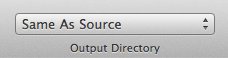 Output Location toolbar item