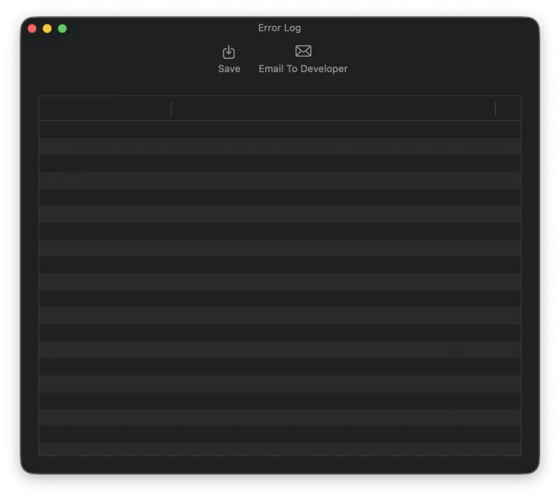 MP3 Encoder Error Log window listing failed encodes and details